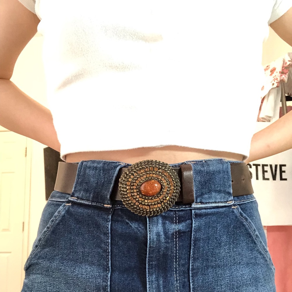 Embroidered Massimo Dutti Belt From Italy🧡